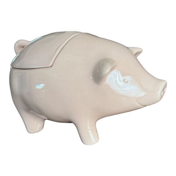 Rae Dunn Canister OINK Pink Pig Cookie Jar Lid Farmhouse Rustic HTF New 2022 - Picture 5 of 15